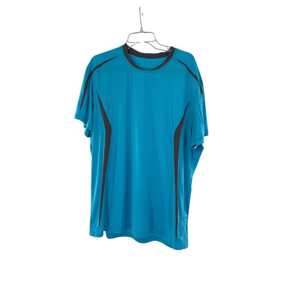 Lululemon Mens‎ Blue & Gray Short Sleeve Athletic Shirt Size XXL
